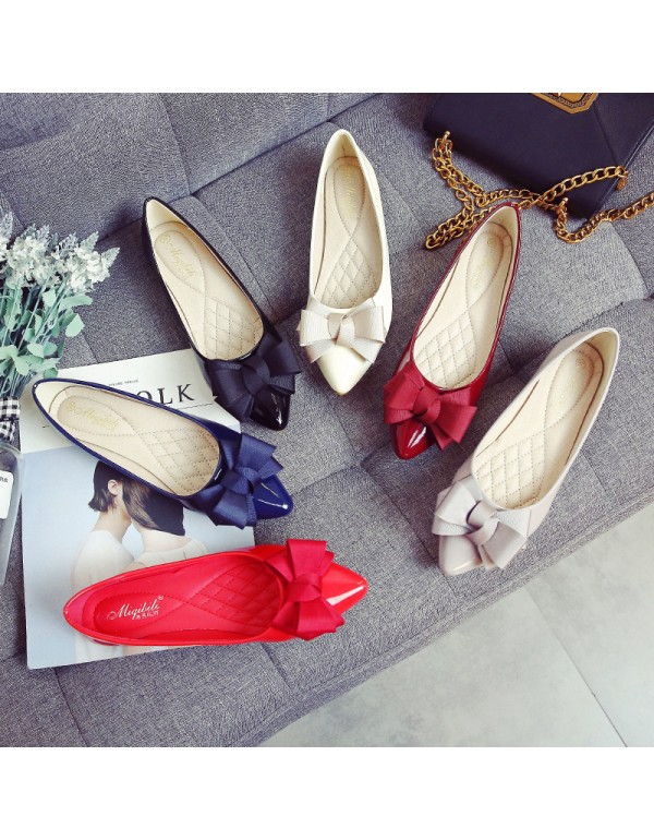 2021 pointed flat shoes shallow flat heel shoes la...