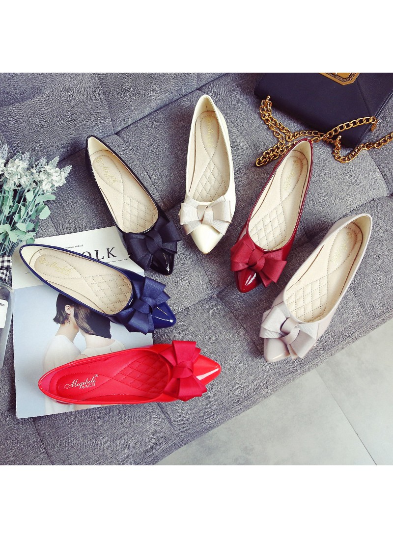 2021 pointed flat shoes shallow flat heel shoes la...