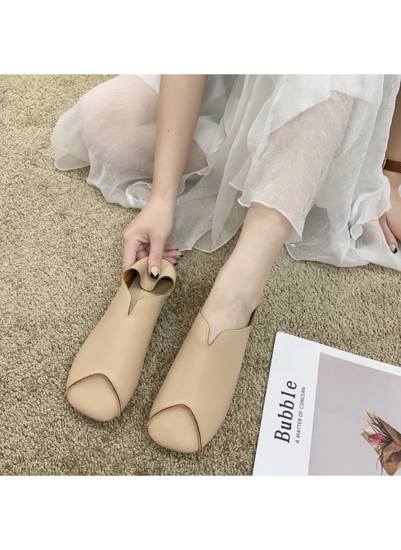 2021 autumn new Korean flat sole single shoes Squa...