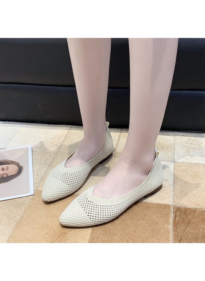 2021 autumn new Korean knitted single shoes women'...