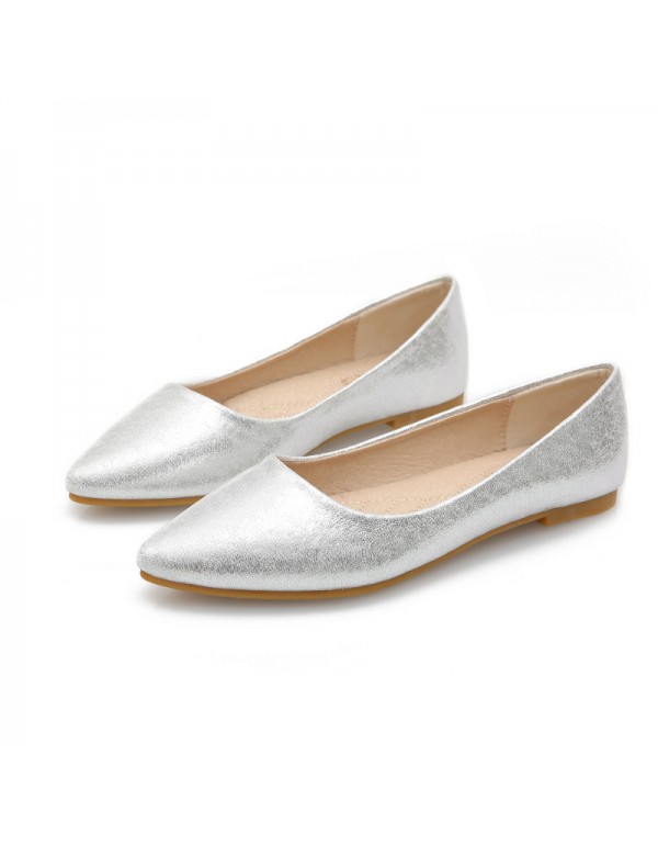 Fashion pregnant women's single shoes women's summer 2021 new women's spring simple work flat bottom scoop shoes large women's shoes 41-43