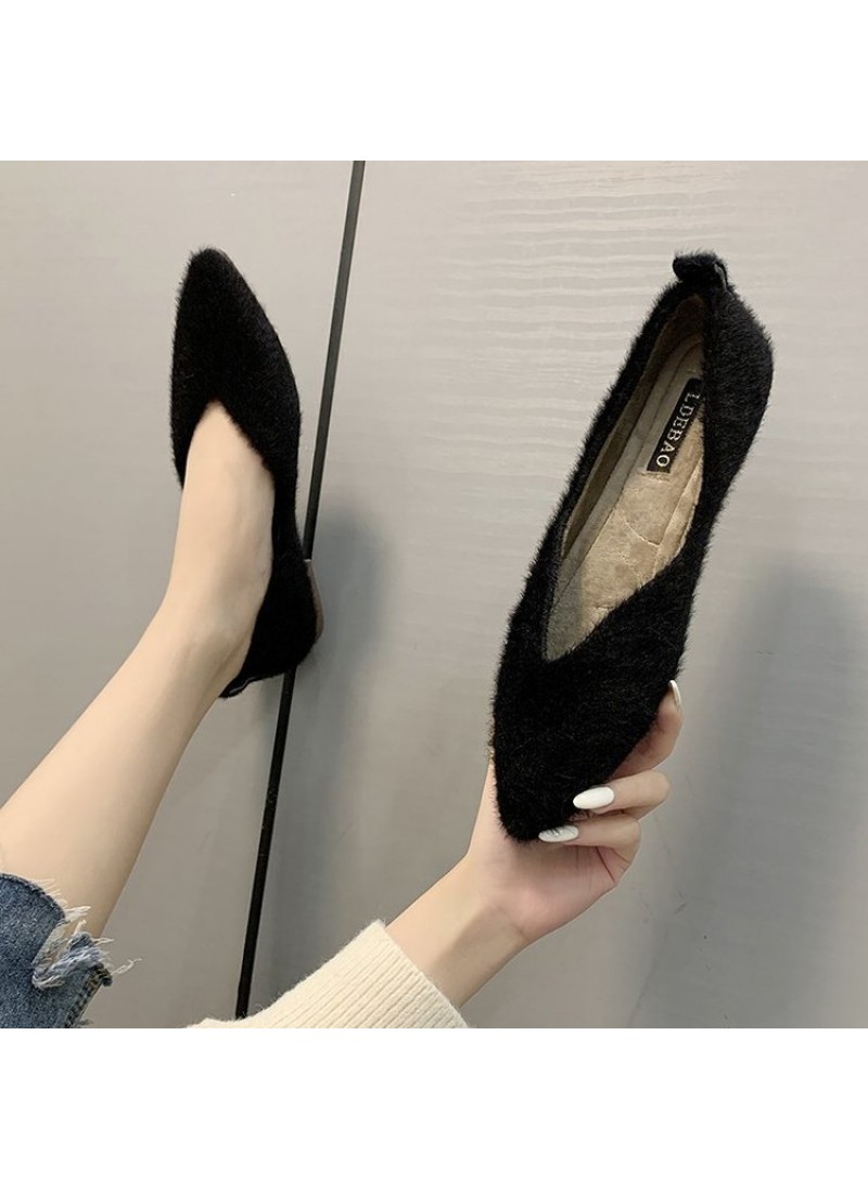 2021 autumn and winter new Korean wool shoes wear ...