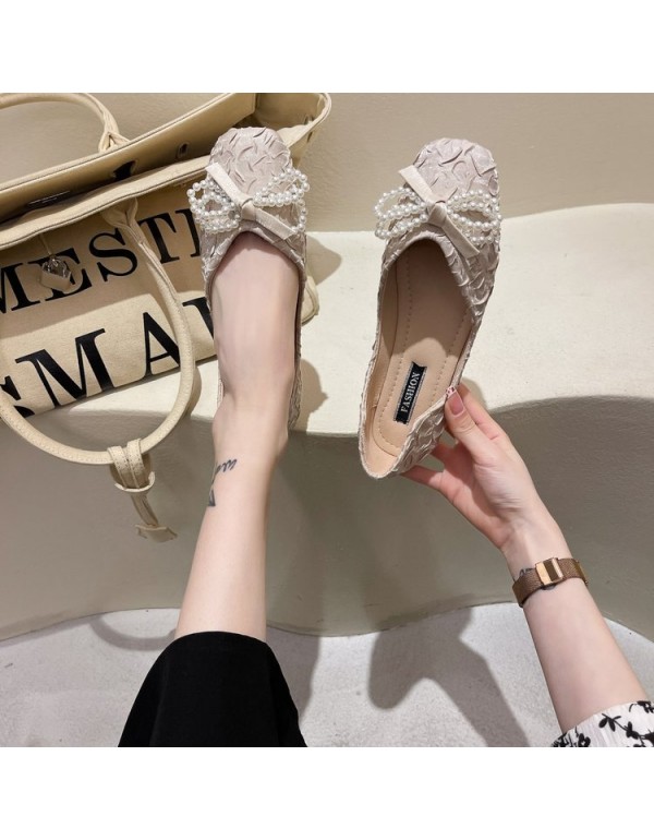 2021 summer new Korean flat sole single shoes silk...