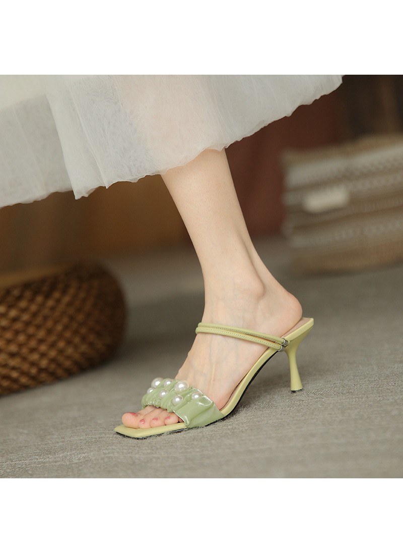 2021 summer new light color high-heeled sandals wo...