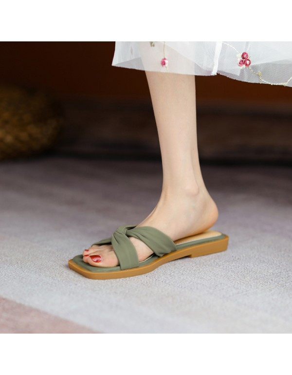 2021 summer new simple gentle leisure comfortable soft bottom lazy sandals female students wear women's sandals