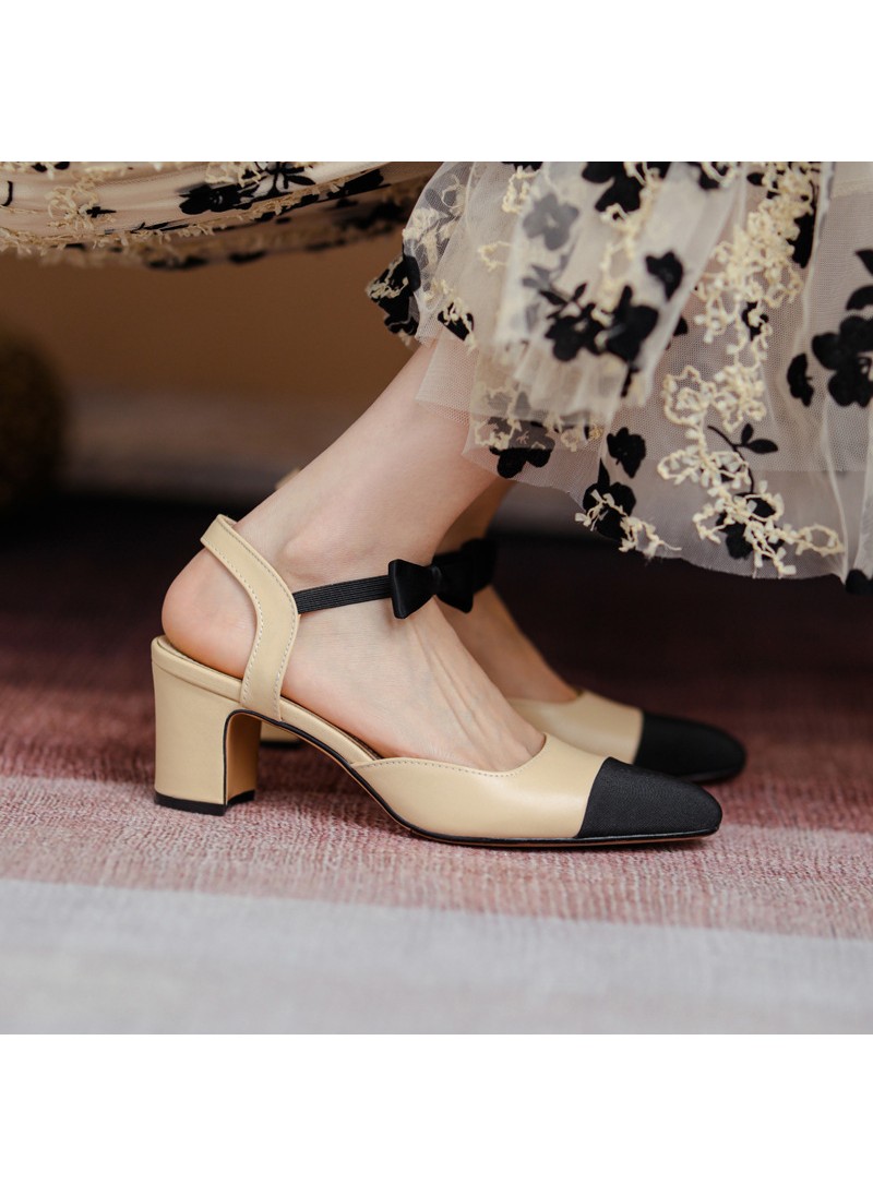 2021 summer new bowknot high-heeled Baotou sandals...
