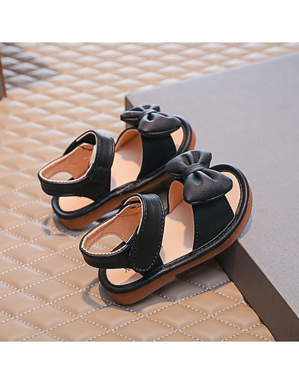 Girls' fashion sandals 2021 summer new children's soft bottom beach shoes Rhinestone little girls' foreign style baby shoes 