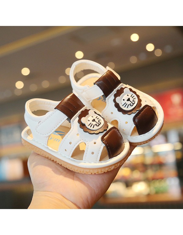 A pair of baby Baotou sandals 2021 spring and summer girls' 0-2-year-old baby girls' walking shoes 