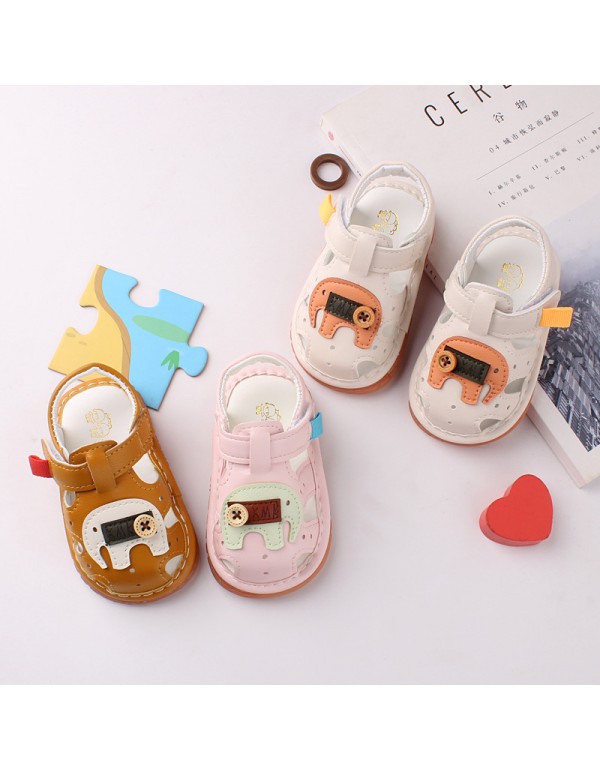 2021 summer with whistle baby shoes soft sole Baotou baby sandals ox tendon sole 2660 