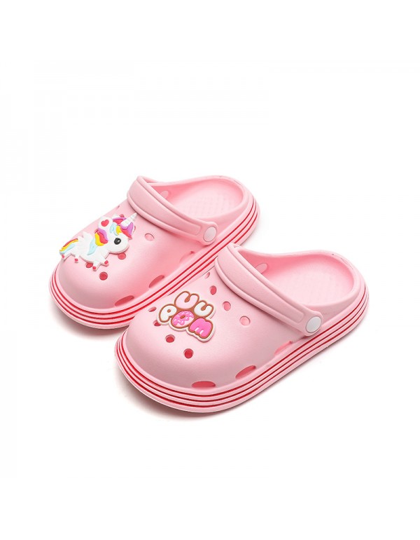 2022 new children's hole shoes summer excrement feeling soft bottom light EVA non slip lovely children's garden shoes 