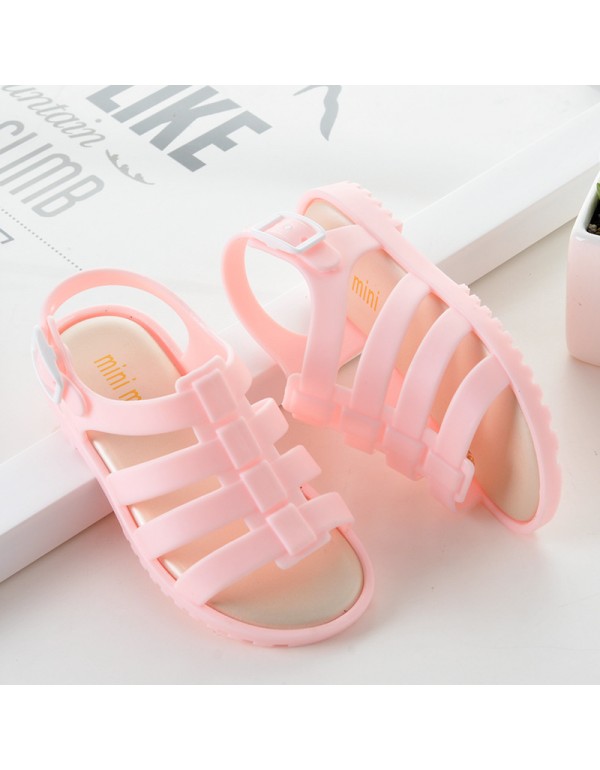 2021 new children's sandals miniminiii jelly children's shoes Roman shoes girls' summer princess shoes aged 2-5 