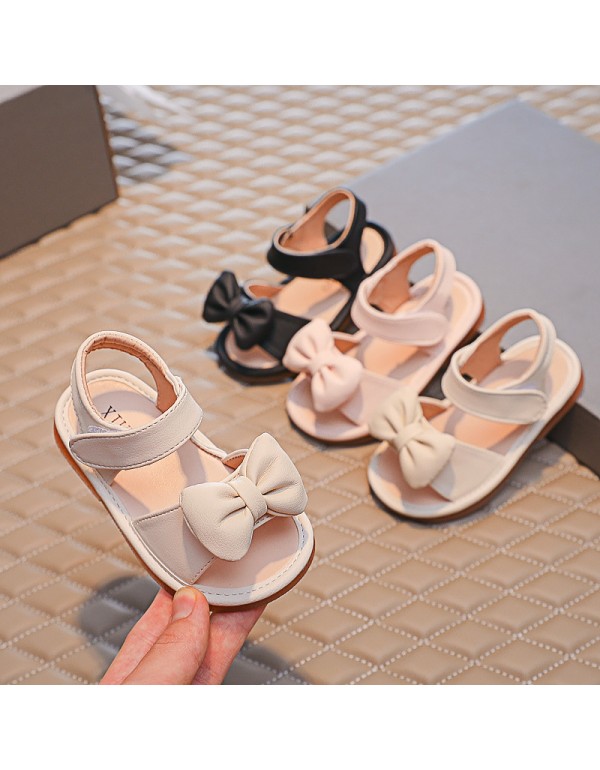 Girls' fashion sandals 2021 summer new children's soft bottom beach shoes Rhinestone little girls' foreign style baby shoes 