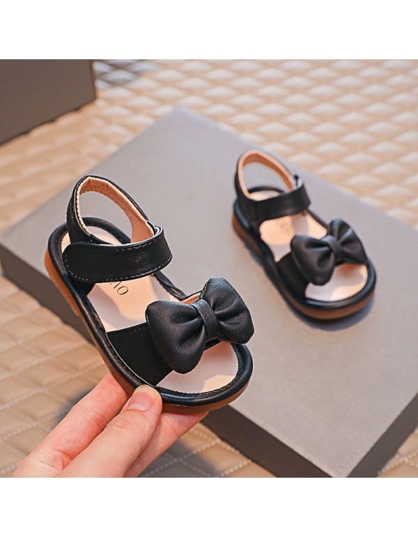 Girls' fashion sandals 2021 summer new children's soft bottom beach shoes Rhinestone little girls' foreign style baby shoes 