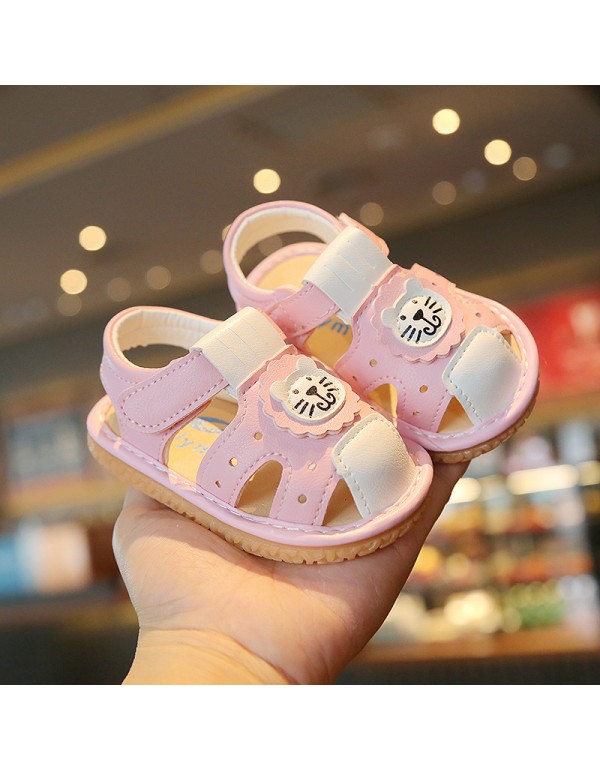 A pair of baby Baotou sandals 2021 spring and summer girls' 0-2-year-old baby girls' walking shoes 