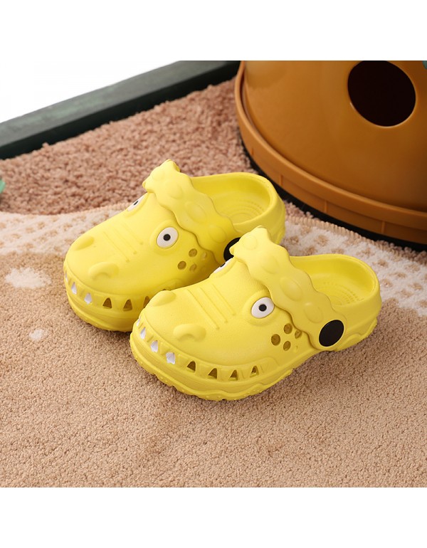 Children's slippers baby hole shoes new anti slip soft sole EVA male and female children wear Baotou indoor cool slippers 