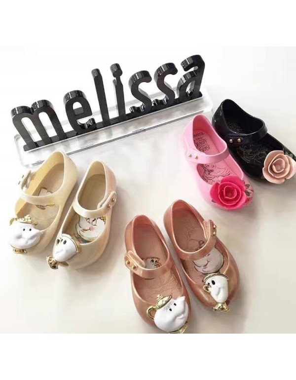 New Melissa same beauty and beast kettle cup children's sandals jelly shoes foreign trade shoes 