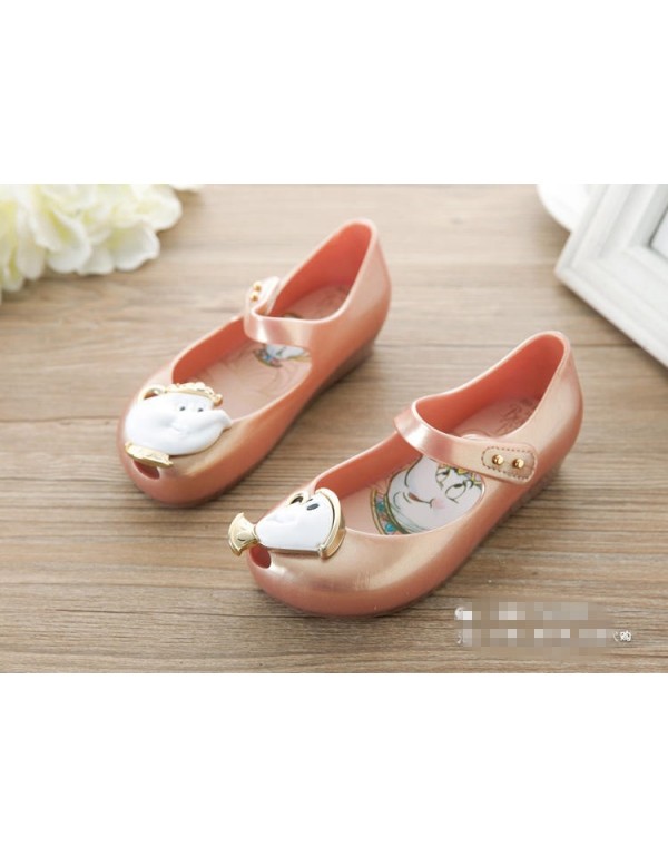 New Melissa same beauty and beast kettle cup children's sandals jelly shoes foreign trade shoes 