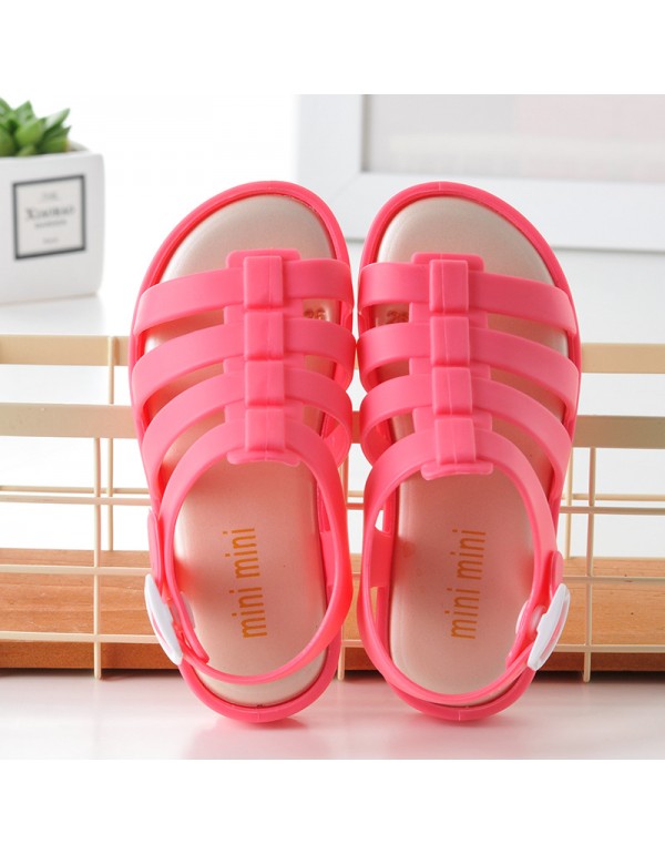 2021 new children's sandals miniminiii jelly children's shoes Roman shoes girls' summer princess shoes aged 2-5 