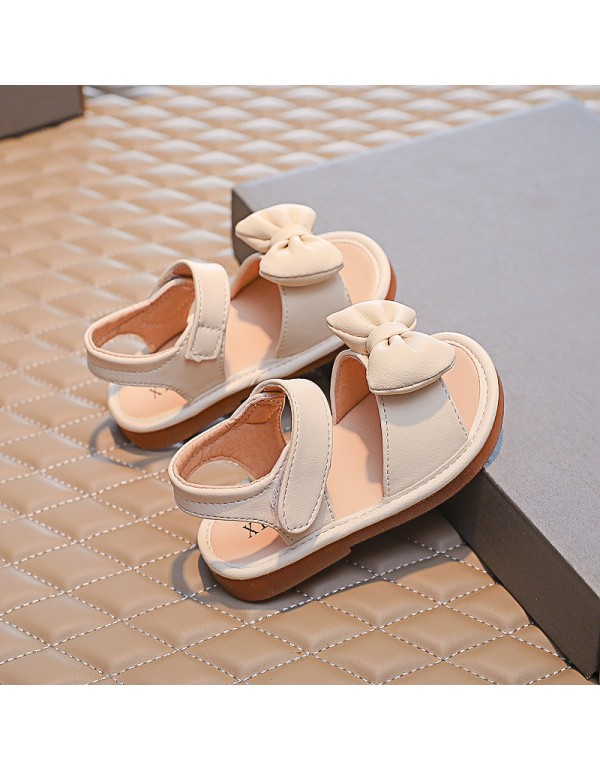 Girls' fashion sandals 2021 summer new children's soft bottom beach shoes Rhinestone little girls' foreign style baby shoes 