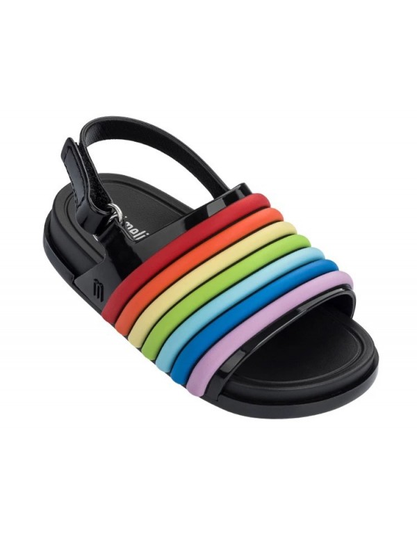 Minielisa Melissa's same jelly children's shoes men's and women's treasure children's Rainbow sandals 