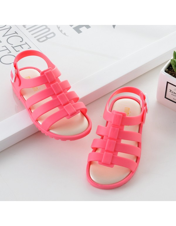 2021 new children's sandals miniminiii jelly children's shoes Roman shoes girls' summer princess shoes aged 2-5 