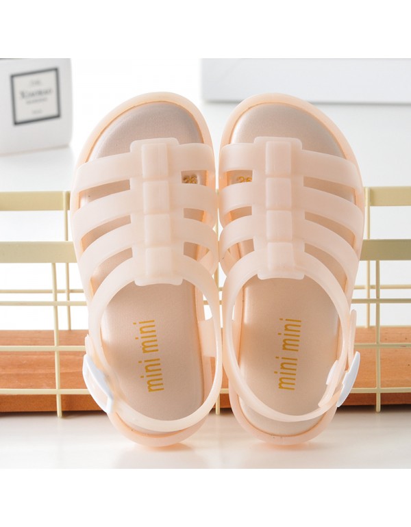 2021 new children's sandals miniminiii jelly children's shoes Roman shoes girls' summer princess shoes aged 2-5 