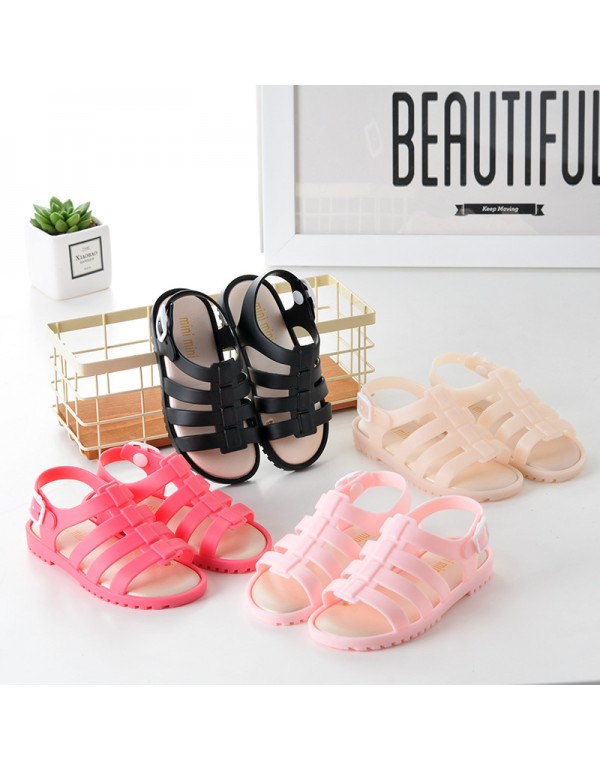 2021 new children's sandals miniminiii jelly children's shoes Roman shoes girls' summer princess shoes aged 2-5 