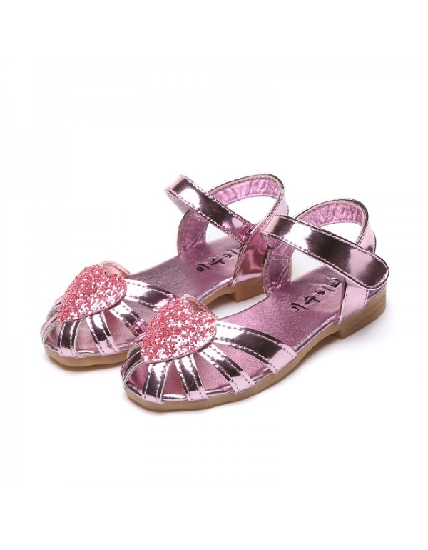 2017 summer new girls' Princess sandals Korean children's beach shoes love fashion baby shoes Taobao pop 