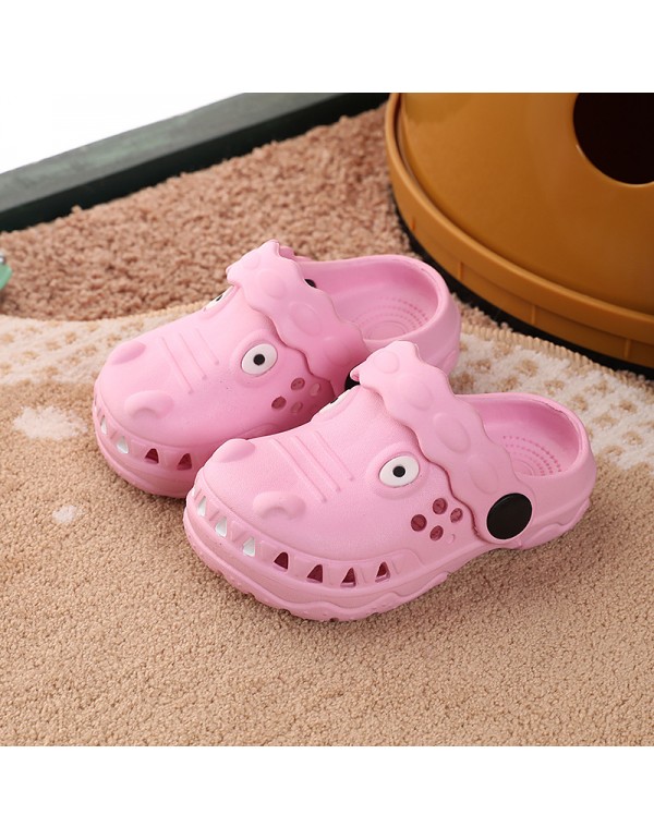 Children's slippers baby hole shoes new anti slip soft sole EVA male and female children wear Baotou indoor cool slippers 