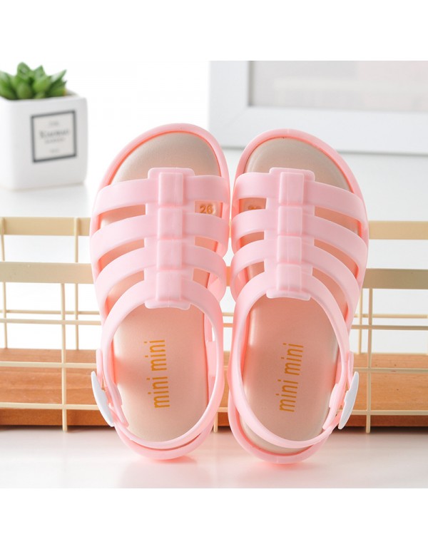 2021 new children's sandals miniminiii jelly children's shoes Roman shoes girls' summer princess shoes aged 2-5 