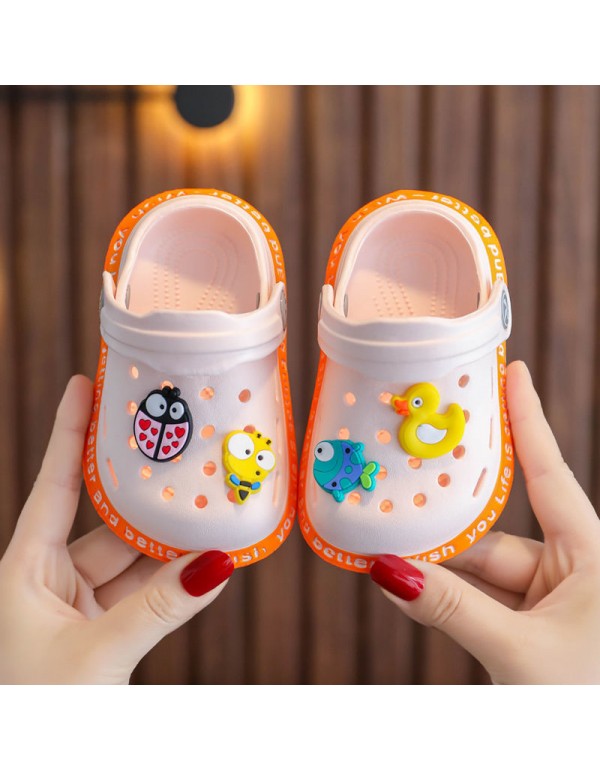 Children's slippers summer girl lovely princess indoor soft bottom non slip boys' baby household Baotou sandals 