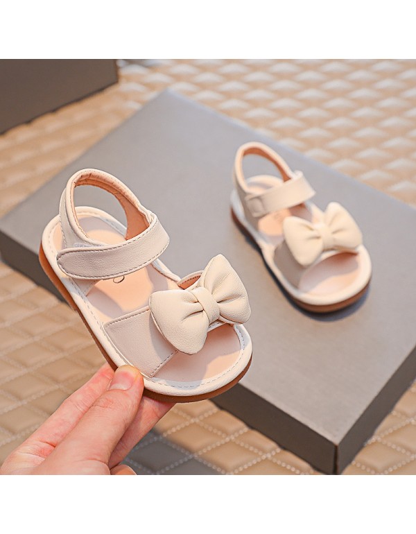Girls' fashion sandals 2021 summer new children's soft bottom beach shoes Rhinestone little girls' foreign style baby shoes 