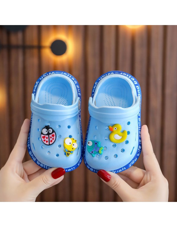 Children's slippers summer girl lovely princess indoor soft bottom non slip boys' baby household Baotou sandals 