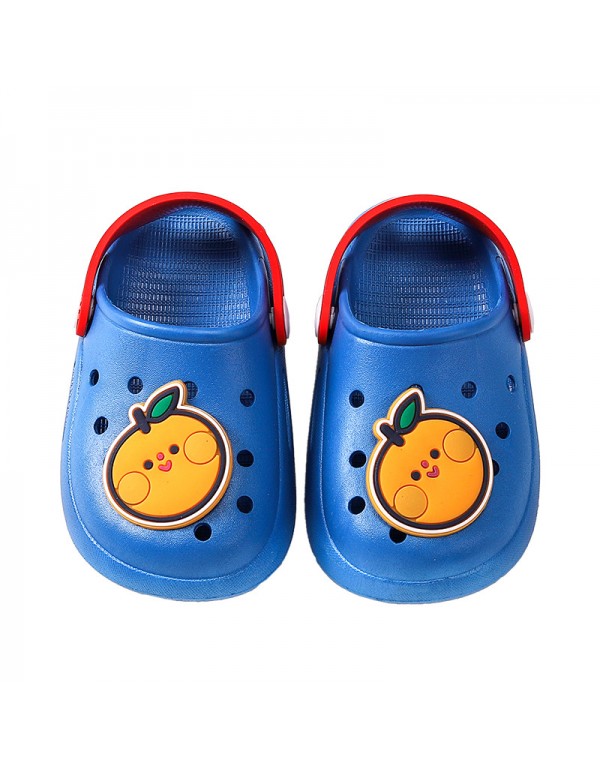 Children's slippers hole shoes anti slip in summer middle-aged and older children, boys and girls, children wear soft beach shoes and sandals outside 