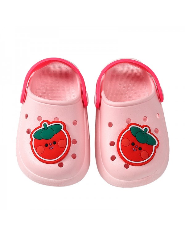 Children's slippers hole shoes anti slip in summer middle-aged and older children, boys and girls, children wear soft beach shoes and sandals outside 