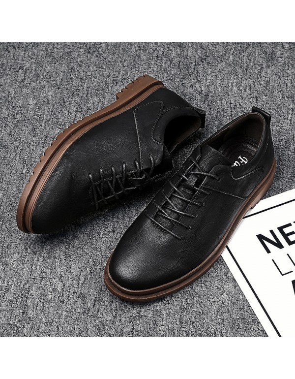 New Retro British Style Men's small leather shoes autumn low top youth business casual shoes fashion tooling shoes wholesale 