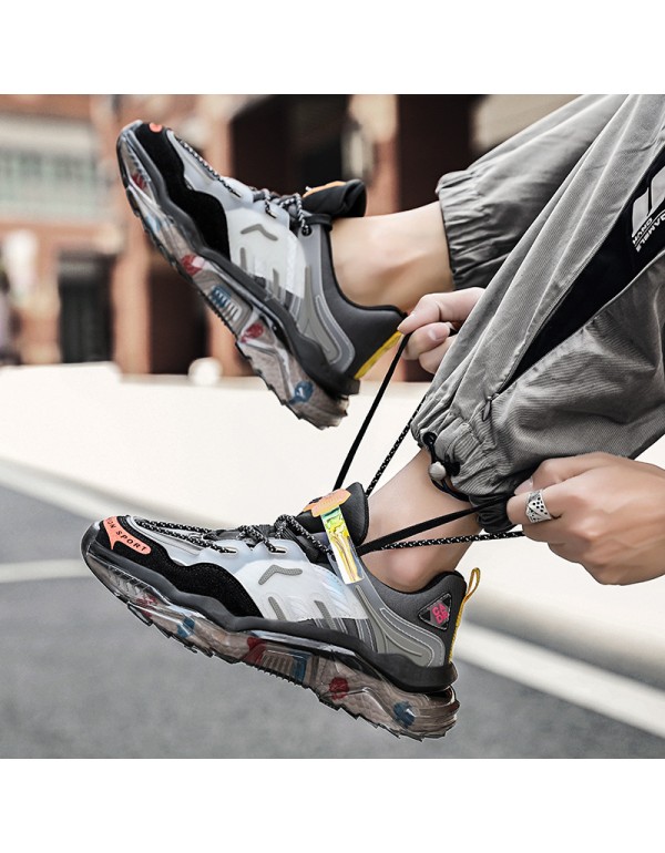 Men's shoes ins daddy shoes men's new sports shoes casual shoes Korean running shoes men's fashion shoes in autumn 2021 