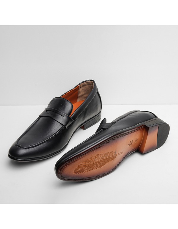 Summer new suit business men's shoes, casual pointed formal clothes, Lefu shoes and black leather shoes 