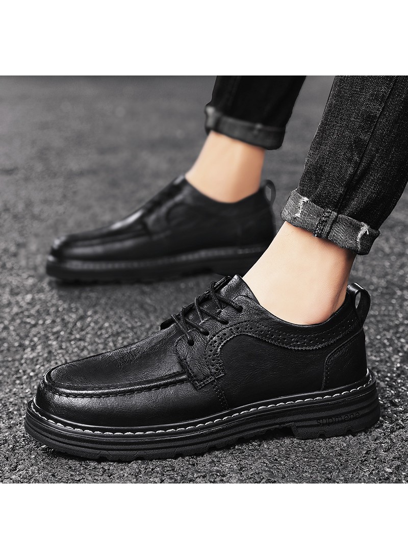 Casual leather shoes men's shoes 2021 autumn new l...