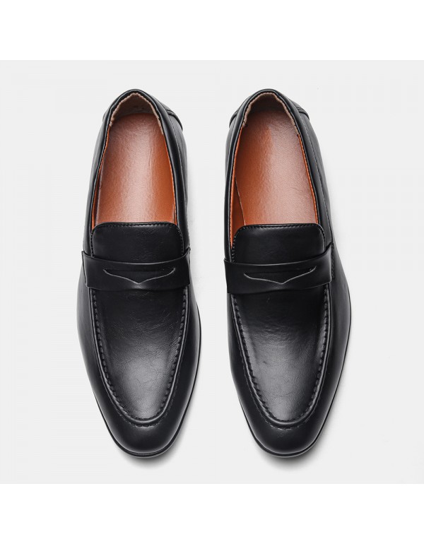 Summer new suit business men's shoes, casual pointed formal clothes, Lefu shoes and black leather shoes 