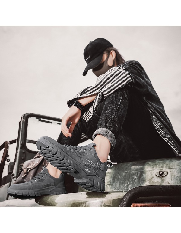 Martin boots men's low top 2021 autumn new canvas tide shoes Korean fashion retro student casual men's Boots 