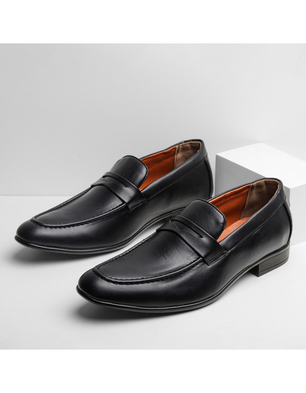 Summer new suit business men's shoes, casual pointed formal clothes, Lefu shoes and black leather shoes 