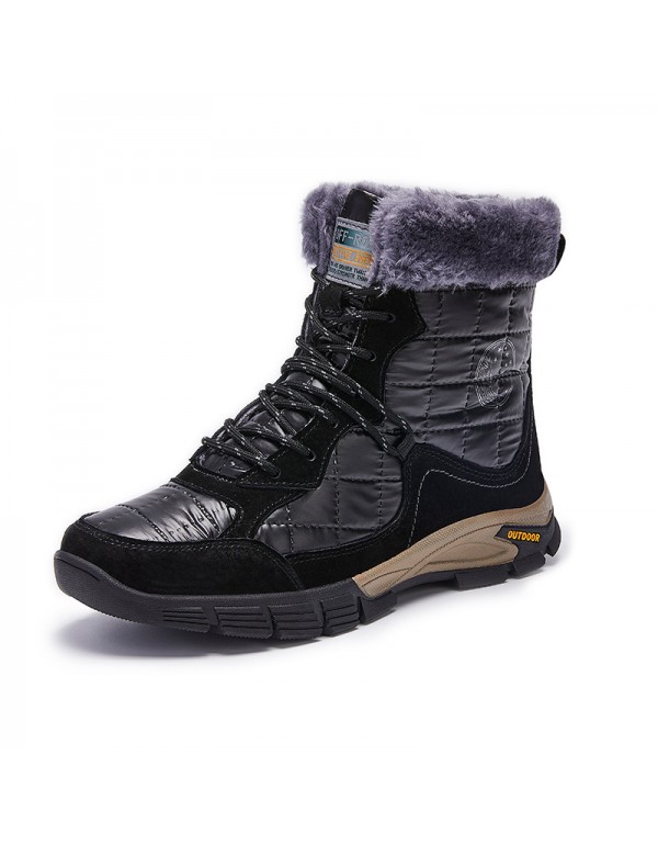 New men's snow boots thick soled high top anti slip outdoor men's winter boots leisure sports cross border large men's Boots 