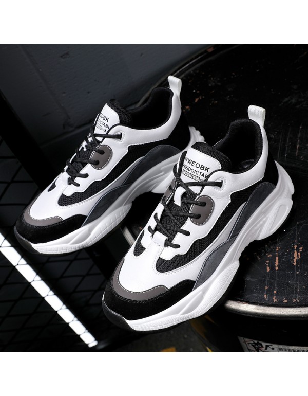 Ns-1036 autumn sports shoes men's Korean thick soled dad shoes men's winter Plush casual shoes tide large men's shoes 