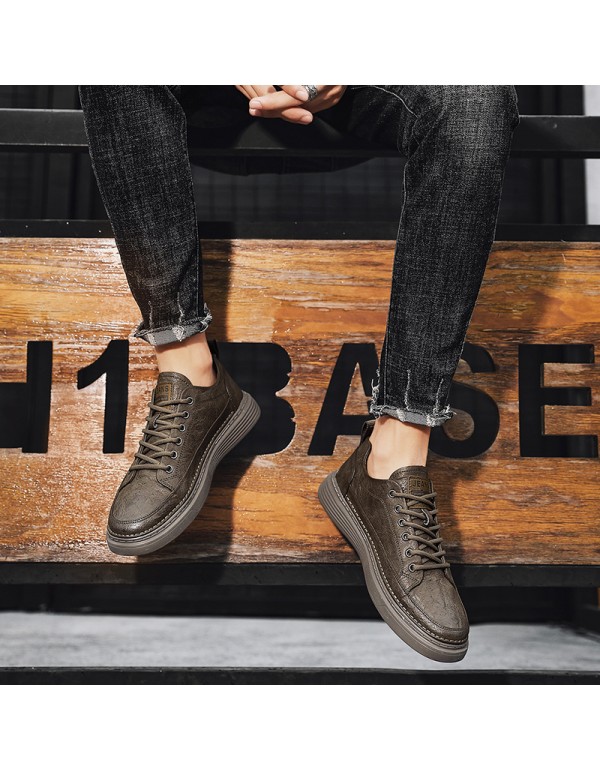 Men's shoes 2021 autumn new low top board shoes fashion outdoor casual black trendy shoes men's trendy casual shoes 