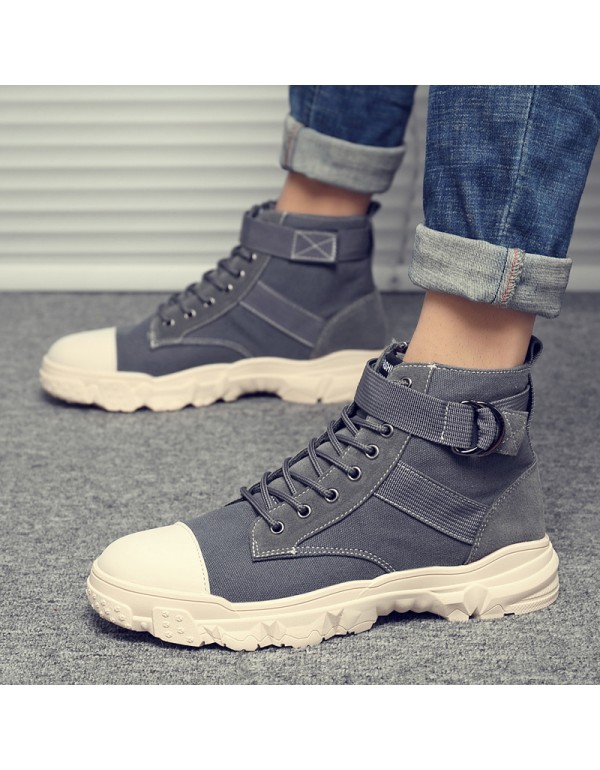 Fashion color matching men's high top shoes new in...