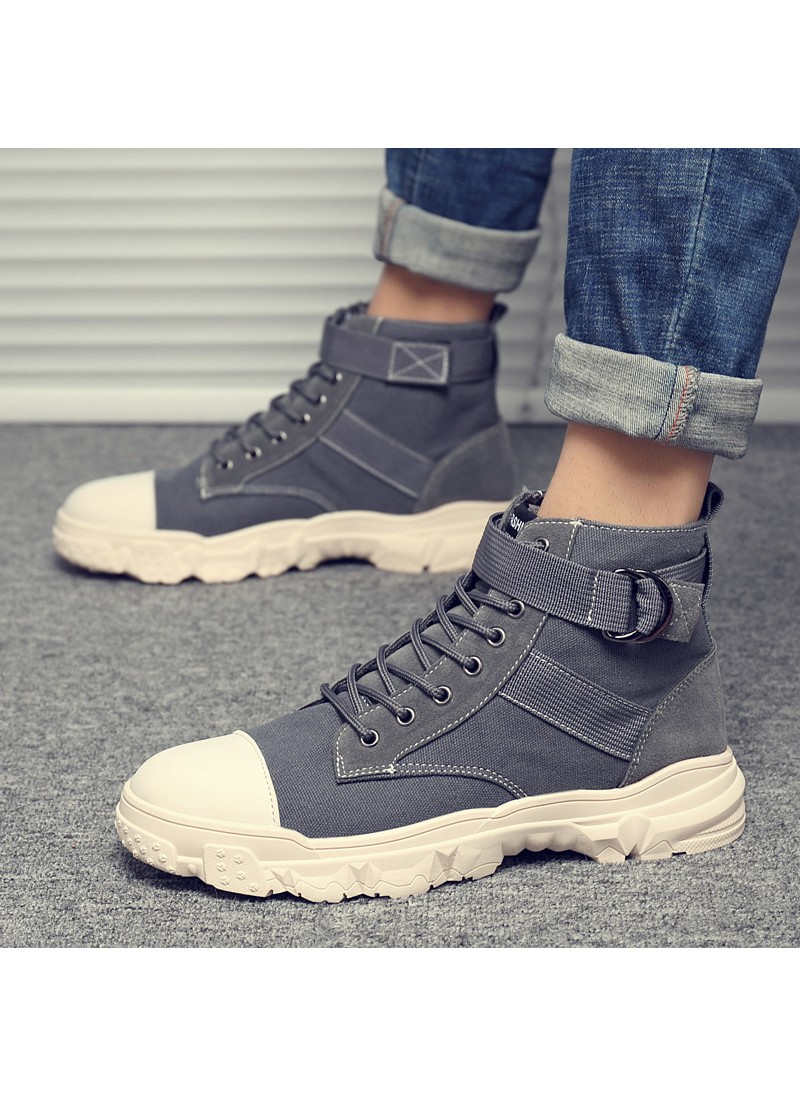 Fashion color matching men's high top shoes new in...