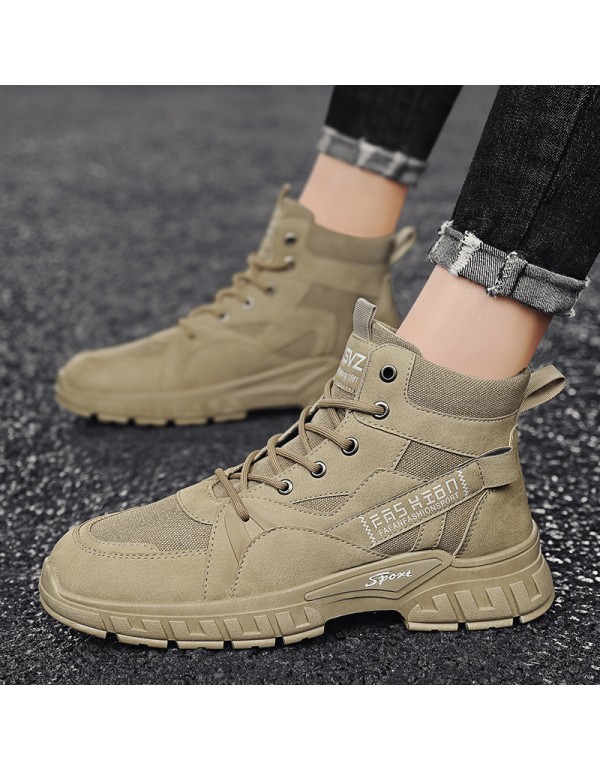 Martin boots men's high top 2021 autumn winter new men's boots Korean fashion retro trend casual work shoes men's shoes 