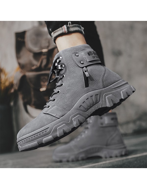 Martin boots men's high top 2021 autumn and winter new tooling shoes men's Korean version retro fashion casual men's Boots 