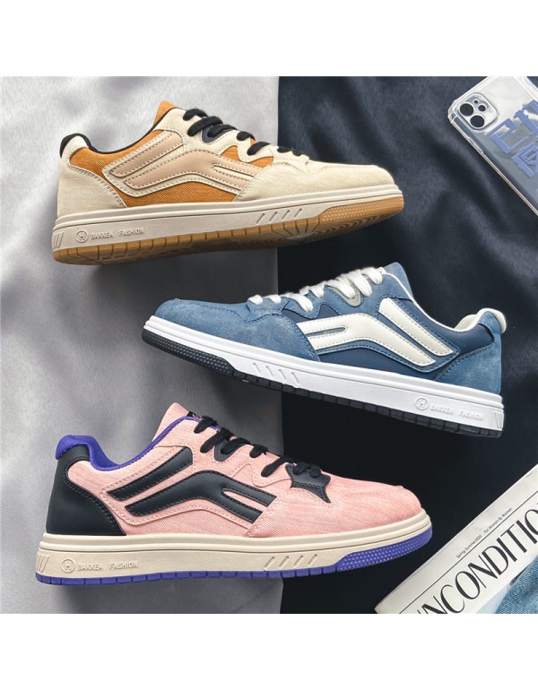 Casual shoes men's low top 2021 autumn new canvas shoes Korean version Hong Kong style fashion student men's shoes 